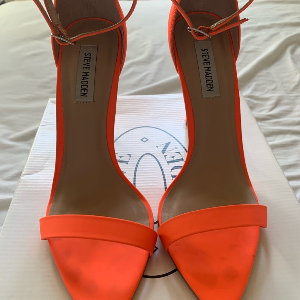 Steve Madden Neon Orange Heels